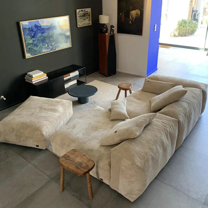 Modern Modular Corduroy Velvet Sectional Sofa Couch