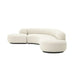 Luxurious Italian White Boucle Curved 6-Seat Living Room Sofa Set