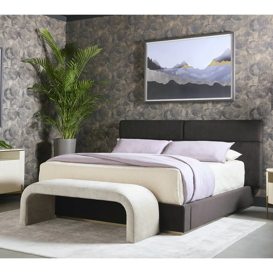 Modern Velvet Arch Ottoman Bench, Living Room & Bedroom Luxury Seating