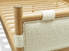 Modern Wooden Boucle Upholstered Bed Frame with Footboard - Large Size