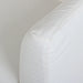 Chic White Linen Upholstered Armchair: Removable Slipcover, Solid Wood Frame, Single Sofa