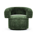 Emerald Velvet Swivel Accent Chair: Plush Rotating Lounge Armchair for Living Room