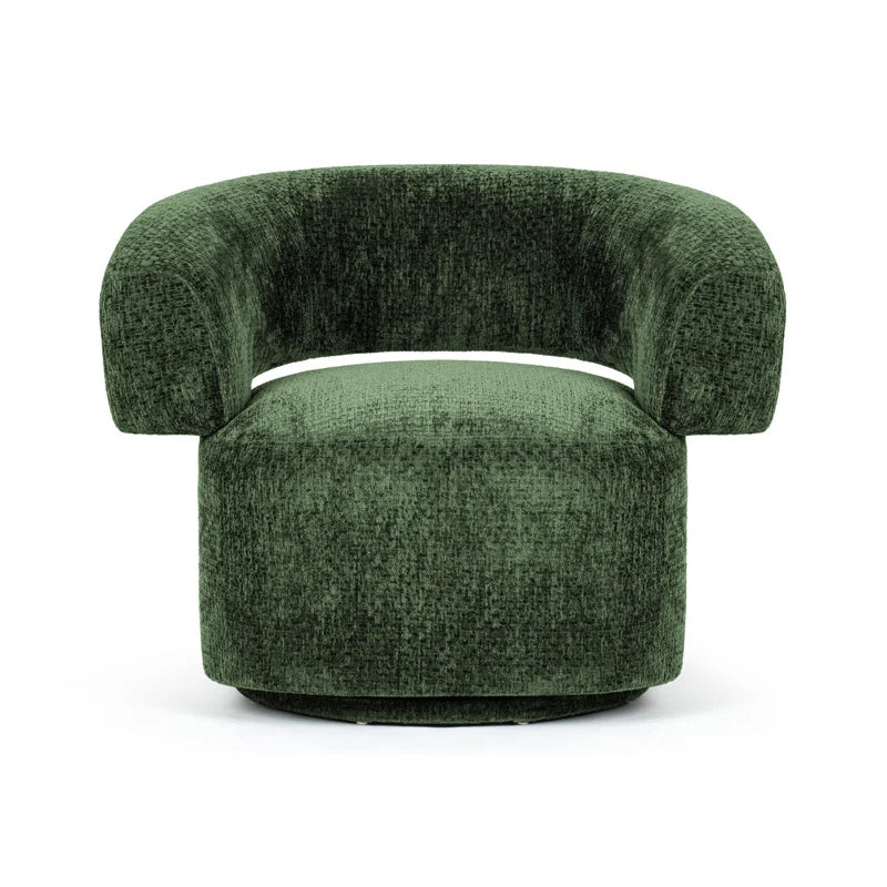 Emerald Velvet Swivel Accent Chair: Plush Rotating Lounge Armchair for Living Room