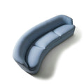 Elegant Modern Curved Fabric Sofa Set - Cozy Living Room Moon Shaped Couch