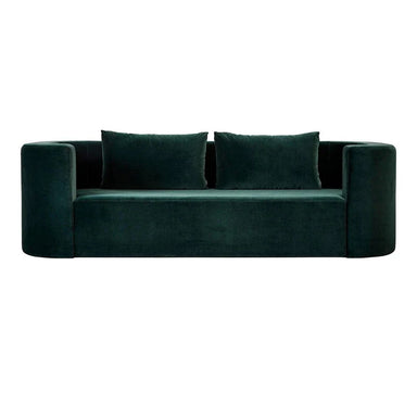 Luxury Velvet 3-Seater Curved Sofa: Elegant Round Living Room Furniture