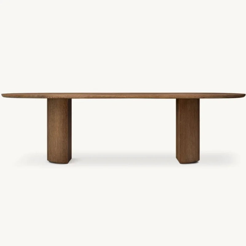 Vintage American Solid Oak Dining Table - Customizable for Any Space