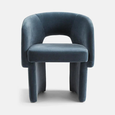 Elegant Velvet Upholstered Tub Dining Chair with Roll Back Armrest Design