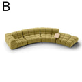 Cozy Modular Fabric Sofa Set, Tufted Modern Living Room Corner Couch