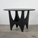 Sleek Modern Round Black Oak Wood Dining Table for 4