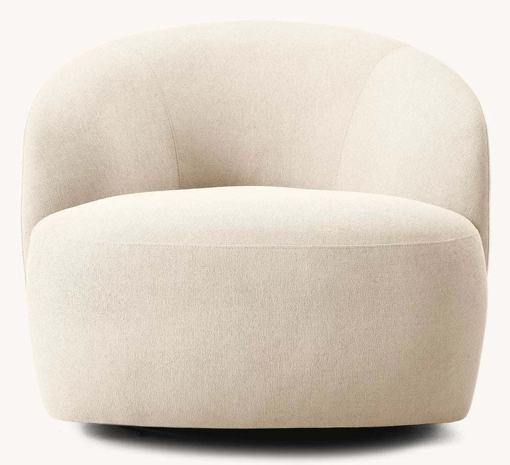 Nordic Modern Luxury Swivel Accent Sofa: Comfortable Single Leisure Living Room Chair