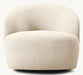 Nordic Modern Luxury Swivel Accent Sofa: Comfortable Single Leisure Living Room Chair