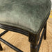 French Classic Solid Oak Louis Velvet Bar Stool Dining Chair