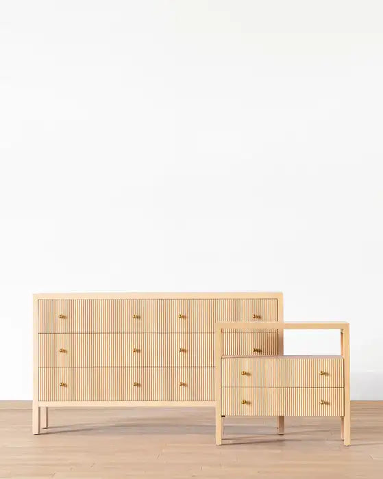 Modern Oak Wood Sideboard Storage Cabinet Dresser for Living Room & Bedroom