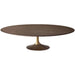 Elegant Brown Oval Wooden Dining Table - Customizable Solid Wood Furniture for Meals