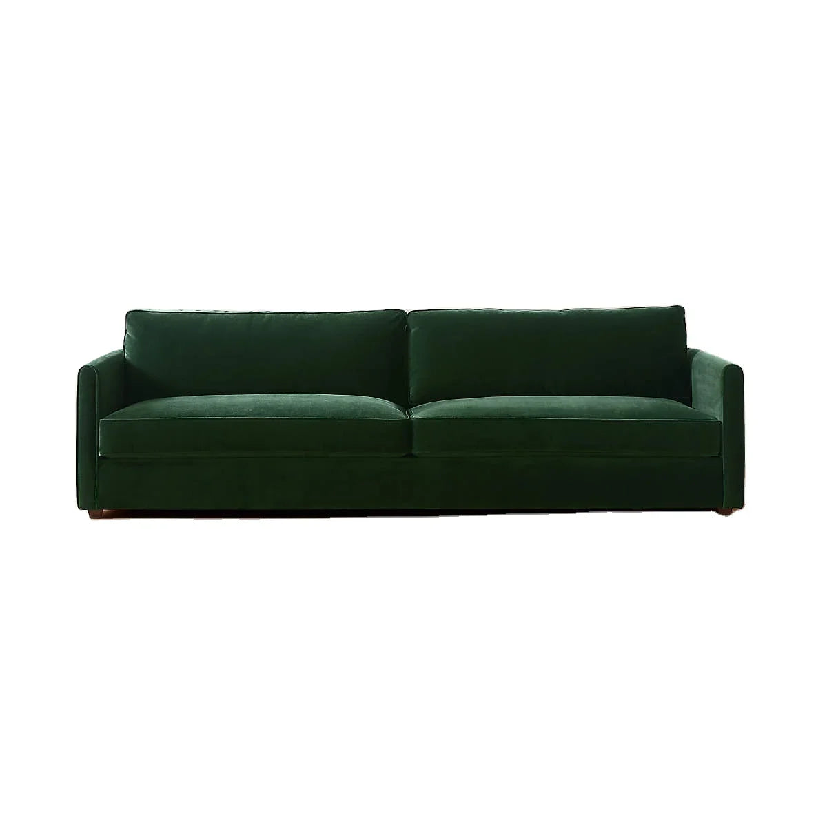 Luxurious 100-inch Green Velvet Sofa Modern Minimalist Living Room Couch