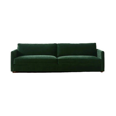 Luxurious 100-inch Green Velvet Sofa Modern Minimalist Living Room Couch