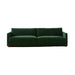 Luxurious 100-inch Green Velvet Sofa Modern Minimalist Living Room Couch