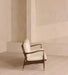 Modern Luxury Fabric Single Chaise Lounge Sofa Chair with Solid Oak Legs