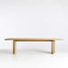 Modern Natural Oak 10-Seater Dining Table with Elegant Gold Metal Legs