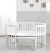 Versatile 9-in-1 Solid Wood Baby Crib: Multi-Functional Adjustable Infant Toddler Bed