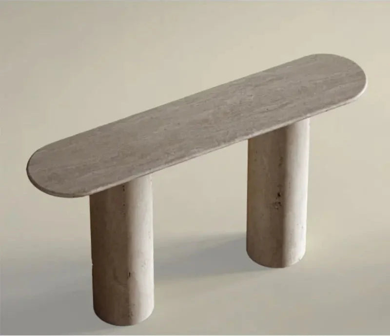 Luxurious Natural Travertine Entryway Console Table for Modern Living Spaces