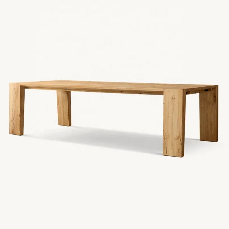 Luxury Solid Wood Extendable Dining Table Set - Custom Size & Color