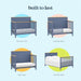 Versatile Cove Blue & Honey Wood Convertible Baby Crib for Nursery