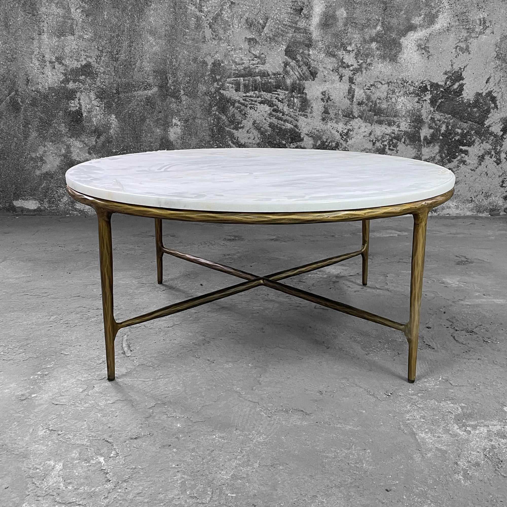 Premium Nordic Marble Top Coffee Table with Forged Metal Legs, Stylish Modern Design