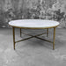 Premium Nordic Marble Top Coffee Table with Forged Metal Legs, Stylish Modern Design