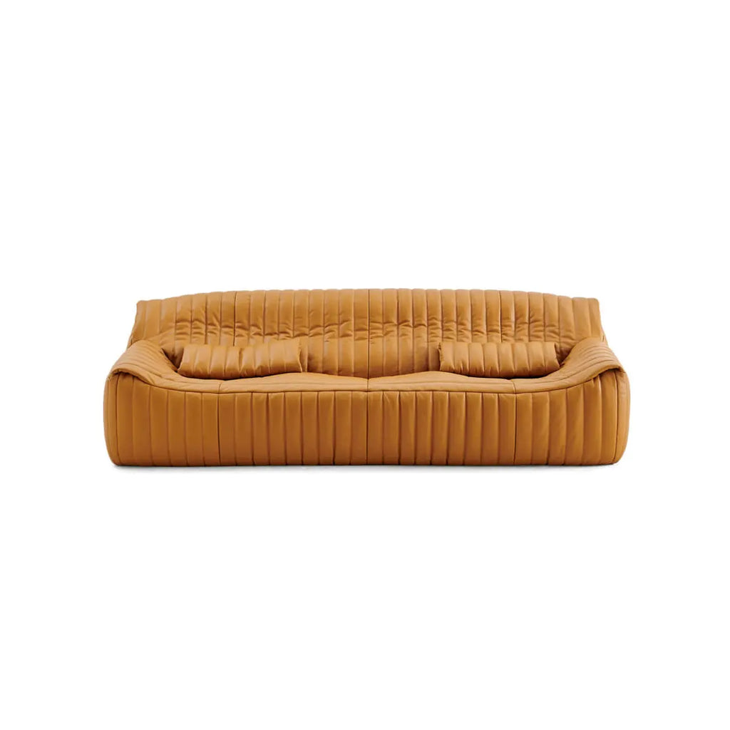 Modern Minimalist Leather Upholstered Sofa Couch for Living Room Comfort