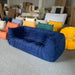 Luxurious Red Microfiber Suede Velvet Boucle 3-Seater Modular Sofa with Armrests