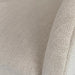 Elegant Cream Fabric Accent Chair, Linen Armchair with Modern Curved Design