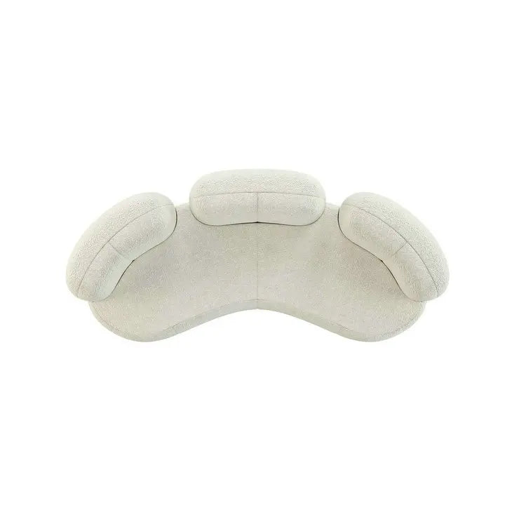 Modern Velvet Curved Sofa Living Room Furniture, Luxury Three-Seat Designer Couch