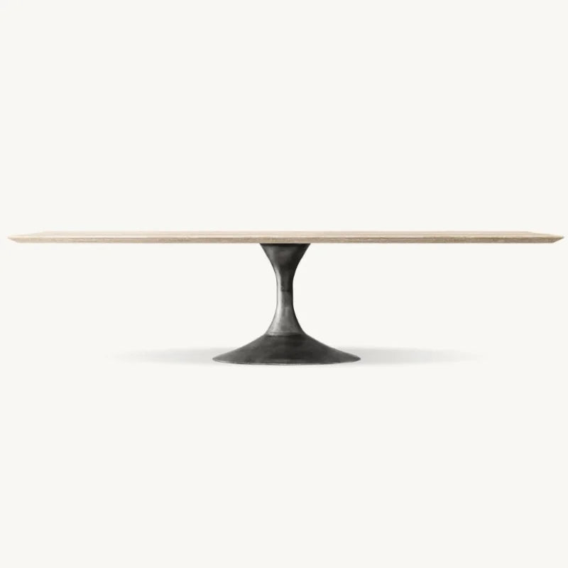 Elegant American Farmhouse Solid Wood Dining Table for Home & Hotel