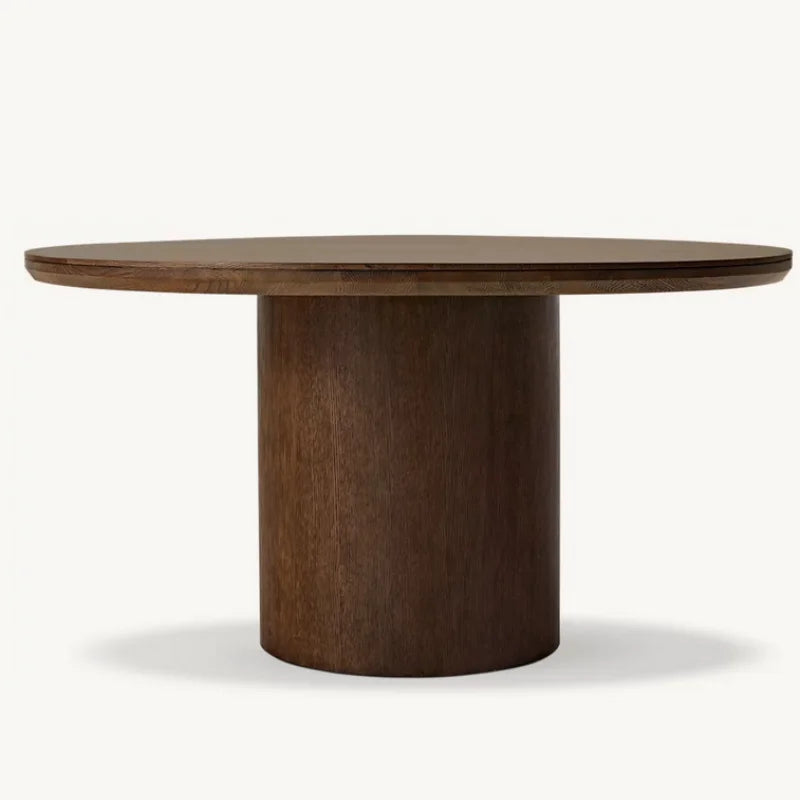 Luxury Solid Wood Round Dining Table for Restaurant Hotel Villa Home