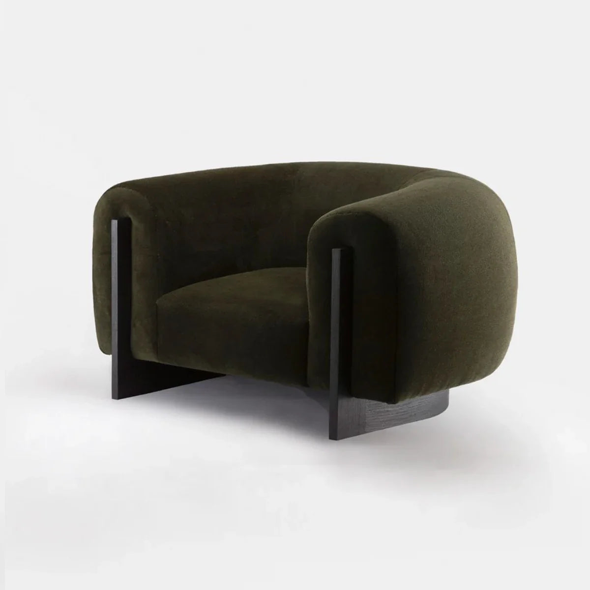 Modern Luxury Boucle Armchair: Single Sofa, Plush Wood Frame Living Room Furniture