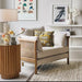 Modern Natural Rattan Wood Frame Armchair for Living Room Occasional Seating