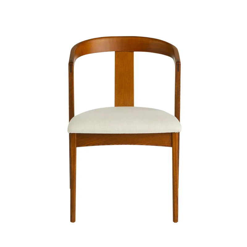 Premium Oak Wood Curved Back Dining Chair - Durable Modern Seating for Dining Rooms, Restaurants, and Cafes