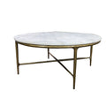 Premium Nordic Marble Top Coffee Table with Forged Metal Legs, Stylish Modern Design