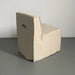 Modern Armless Wood Frame Dining Chair, Upholstered Linen Fabric Accent Sofa