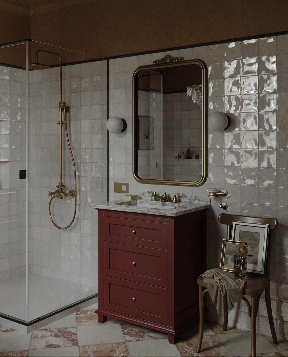 Lisette Burgundy Custom cabinet