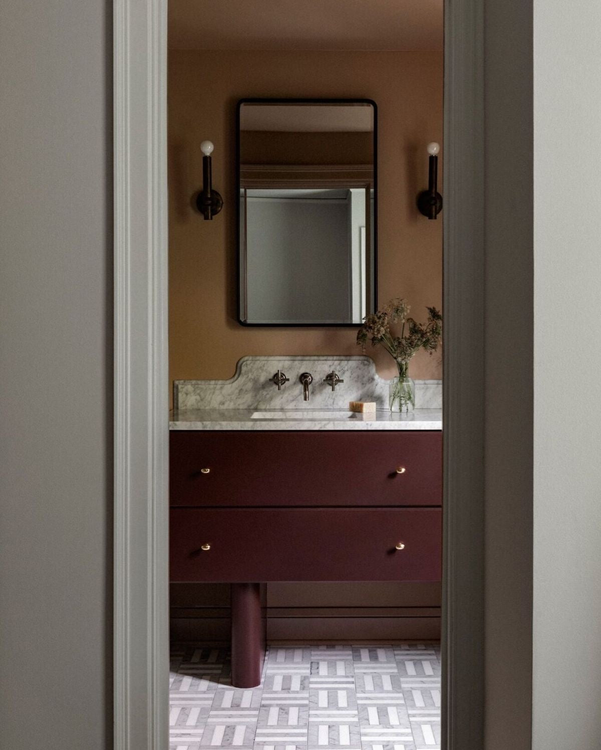 Lisette Burgundy Custom cabinet