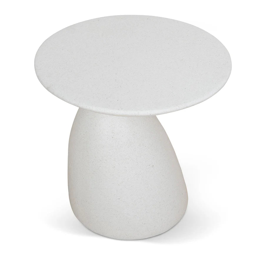 James 60cm Fibre Glass Side Table - White