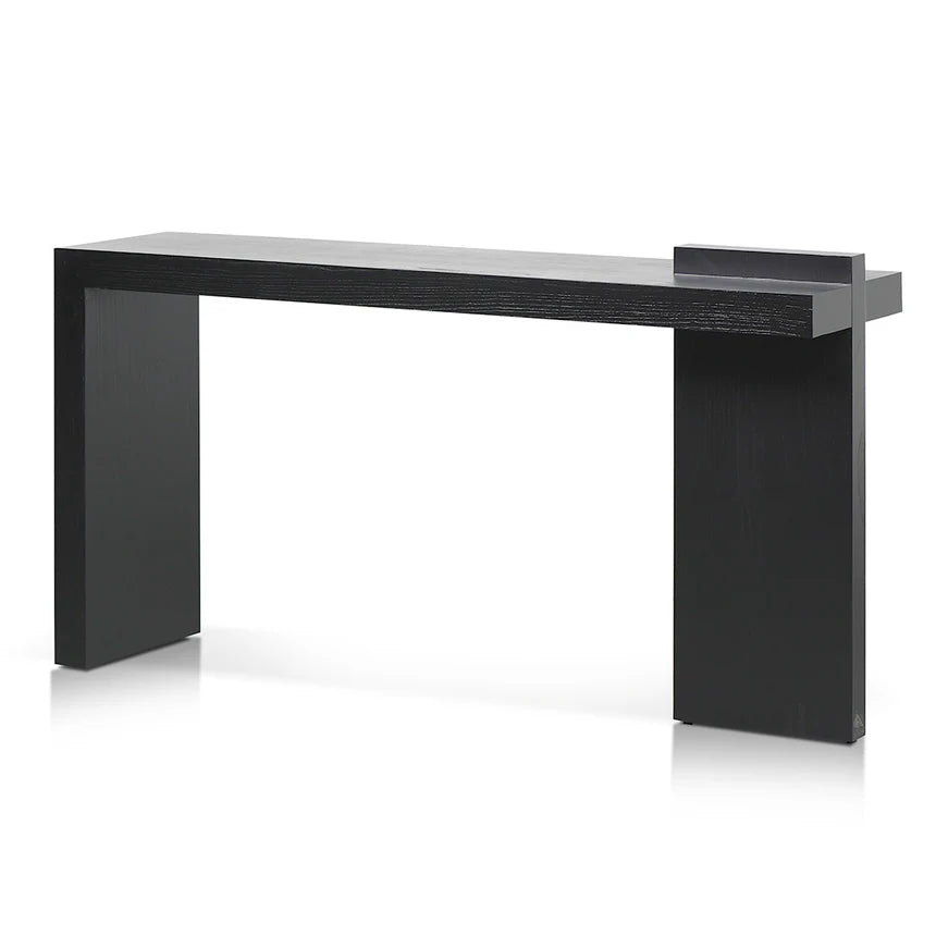 Jasmine 1.6m ELM Console Table - Full Black