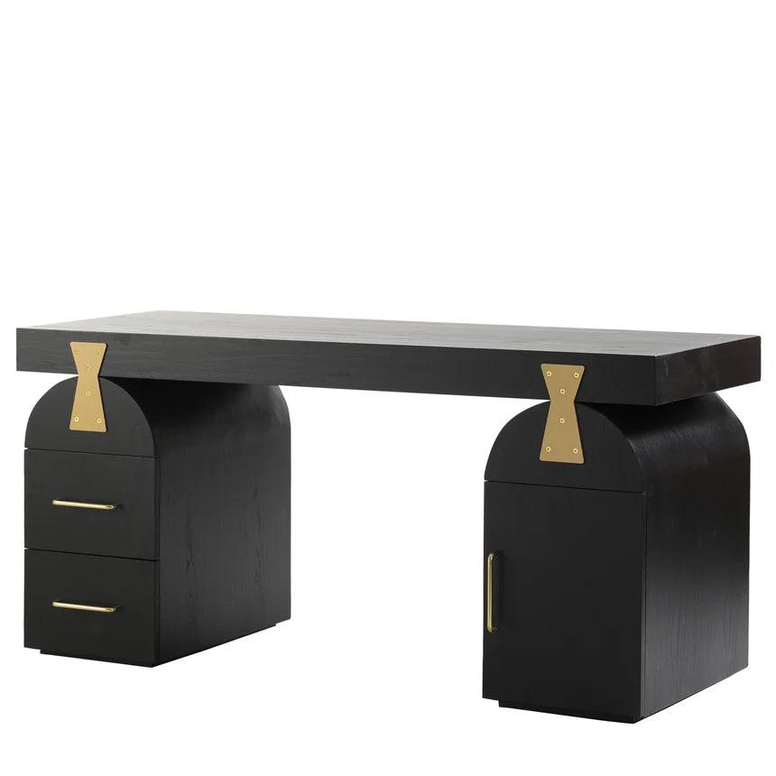 Junon  Home Office Desk - Full Black