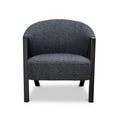 Freddy Fabric Armchair - Dark Grey Fleck - Black Oak 