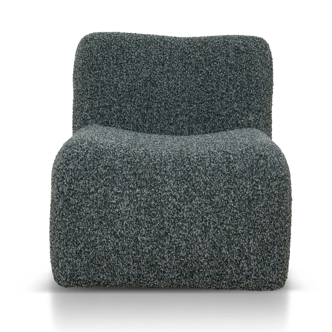 Saini Fabric Lounge Chair - Green Boucle