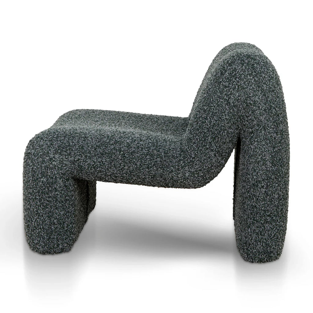 Saini Fabric Lounge Chair - Green Boucle
