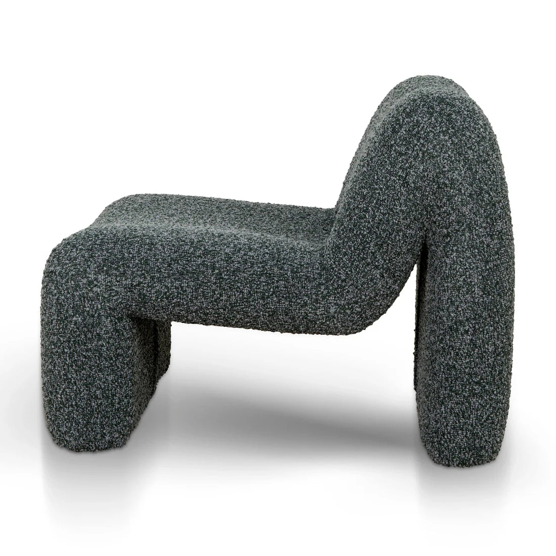Saini Fabric Lounge Chair - Green Boucle