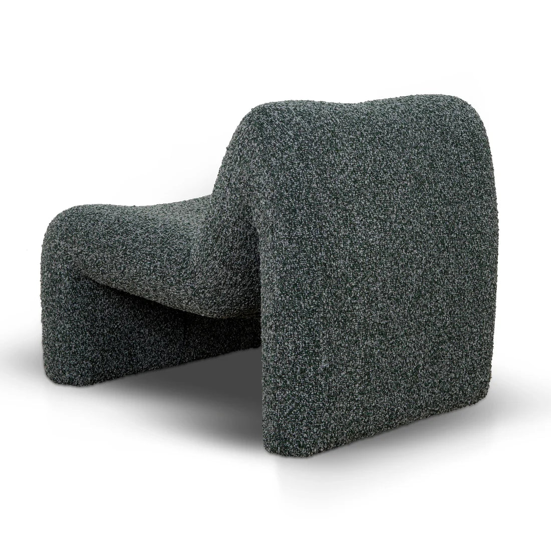 Saini Fabric Lounge Chair - Green Boucle